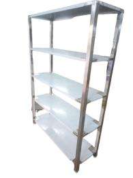 Real Stainless Steel Angle Frame 5 Layers Industrial Racks 10 ft 1200 x 600 mm_0