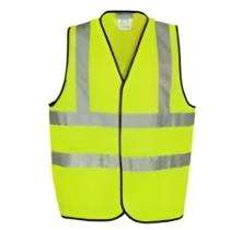 Polyester Safety Jackets L Sleeveless Yellow_0