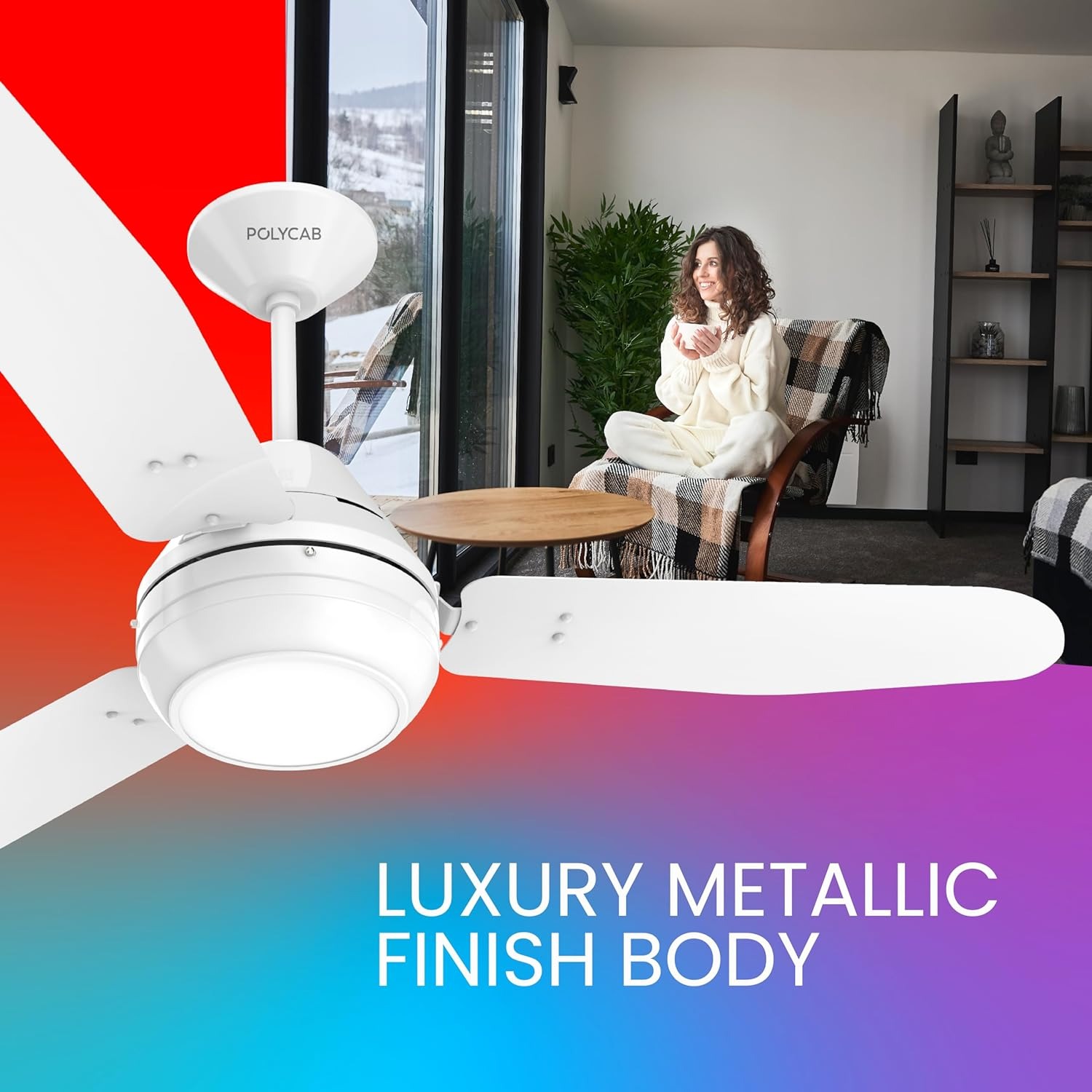 Polycab Superia SP01 1200 mm 3 Blades 50 W White Ceiling Fans_2