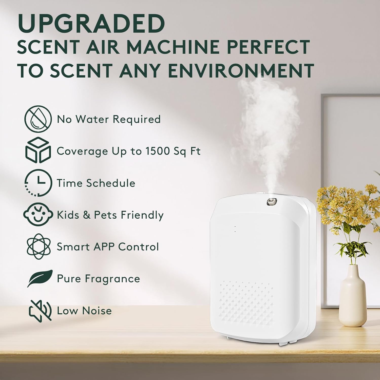 Krishva J36 Semi-Automatic Air Freshener Dispensers Wall Mounted 400 mL 1500 sqft_2