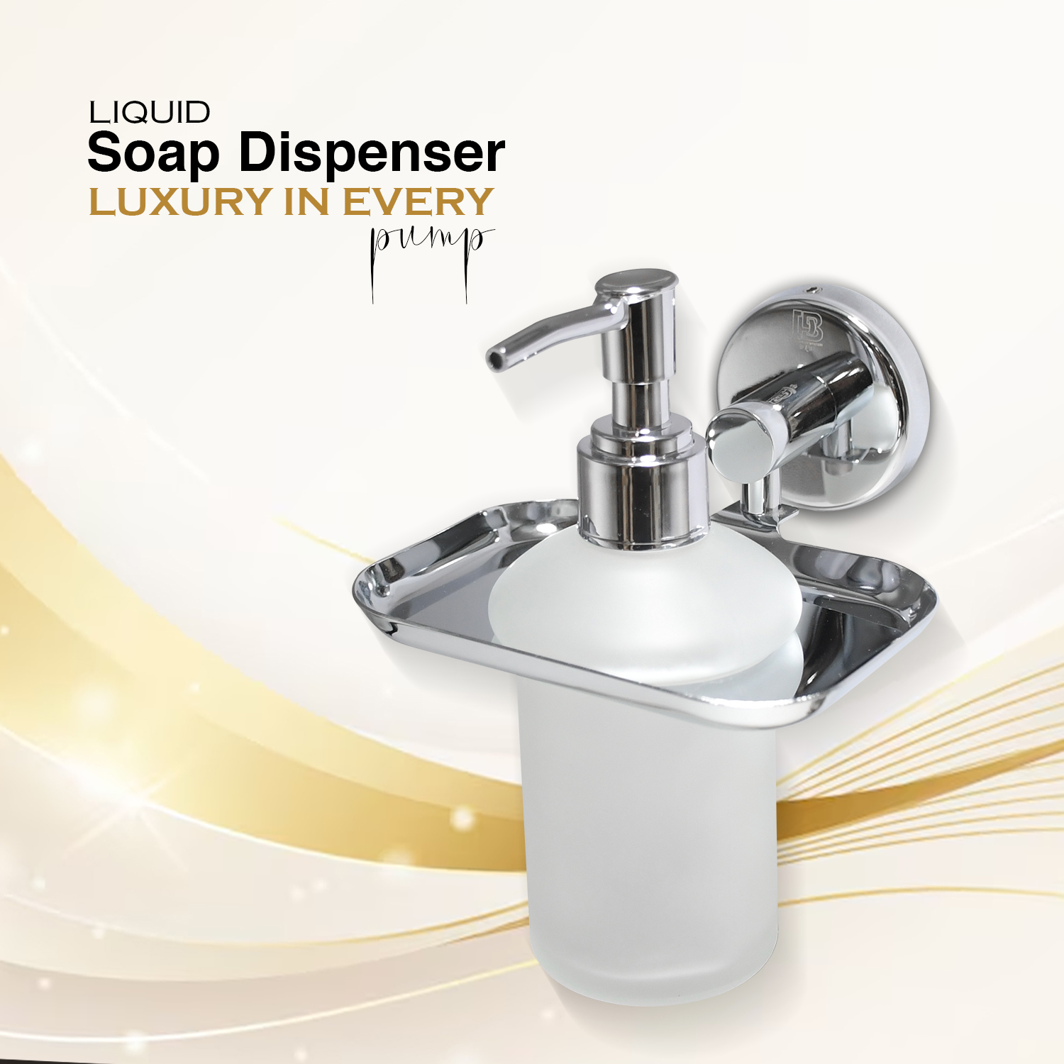 D&B Bathware Wall Mounted Manually Hand Operated Liquid Soap Dispenser_1