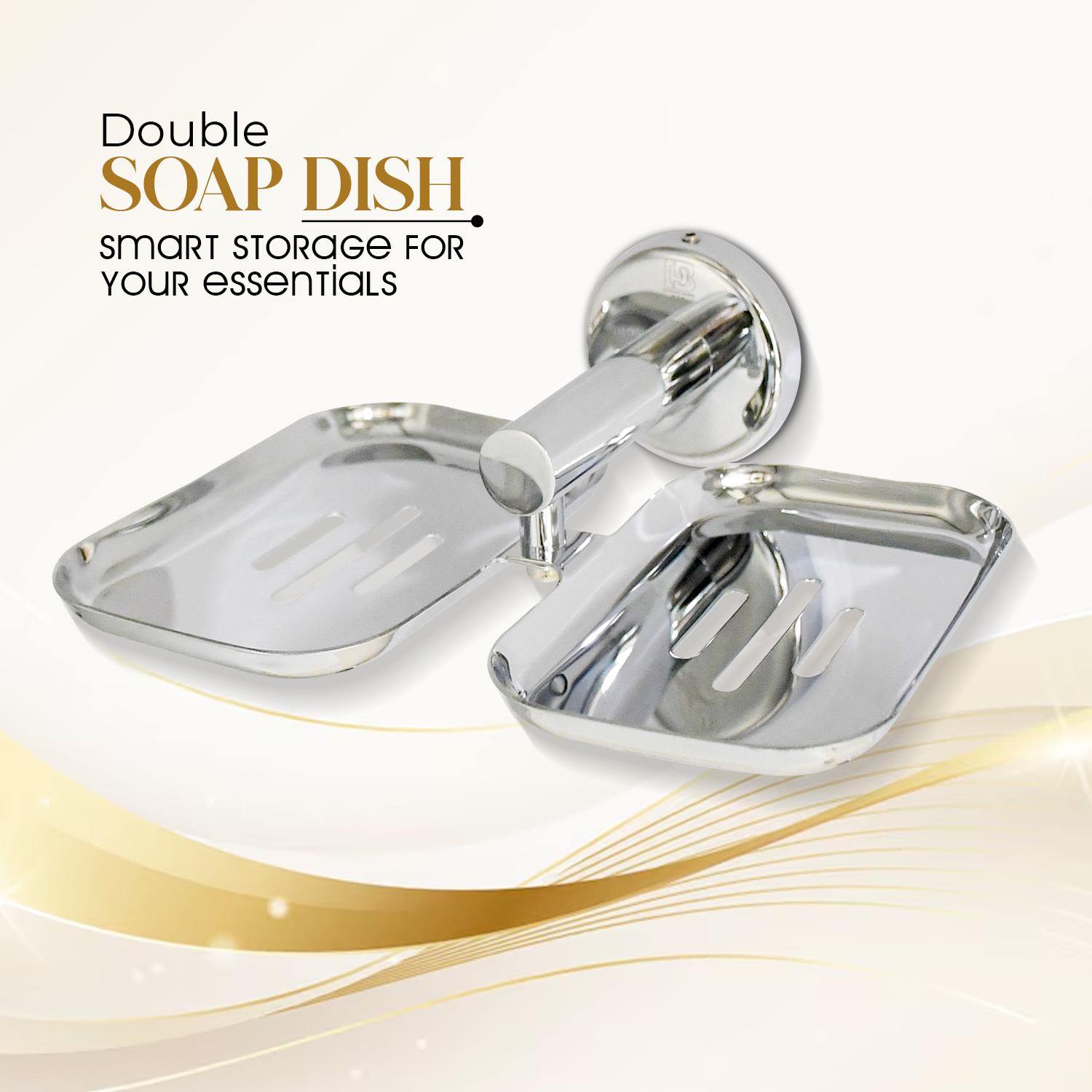 D&B Bathware Rectangular Stainless Steel Soap Dish_2