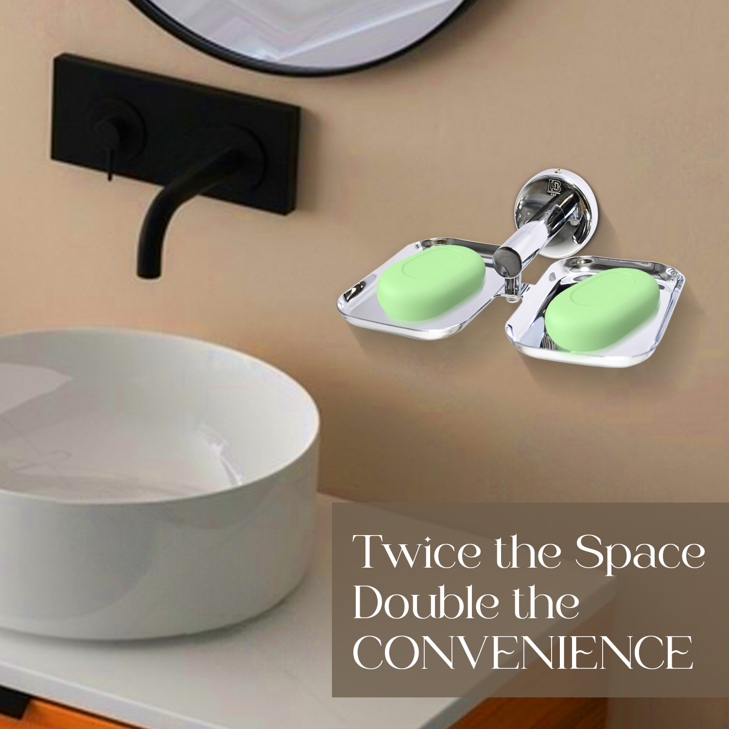 D&B Bathware Rectangular Stainless Steel Soap Dish_3