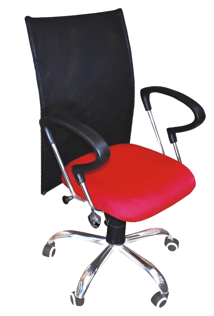 Suvi Revolving Black and Red 985 x 700 x 630 mm Mesh Office Chairs_0
