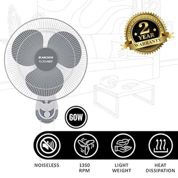 ANCHOR 14155GGY 400 mm 3 Blades Wall Fan_1