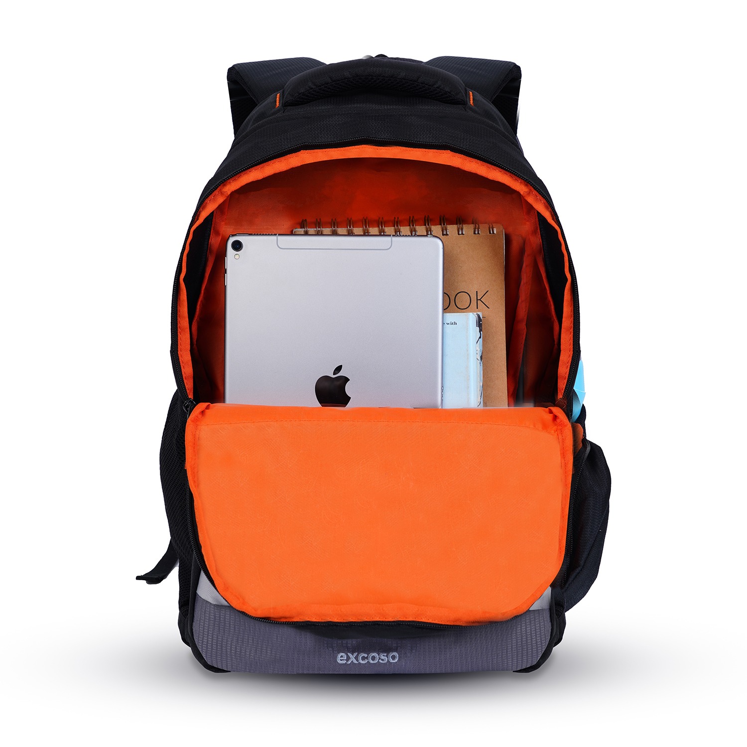 Excoso Office Bags Laptop Polyester Black and Grey_4