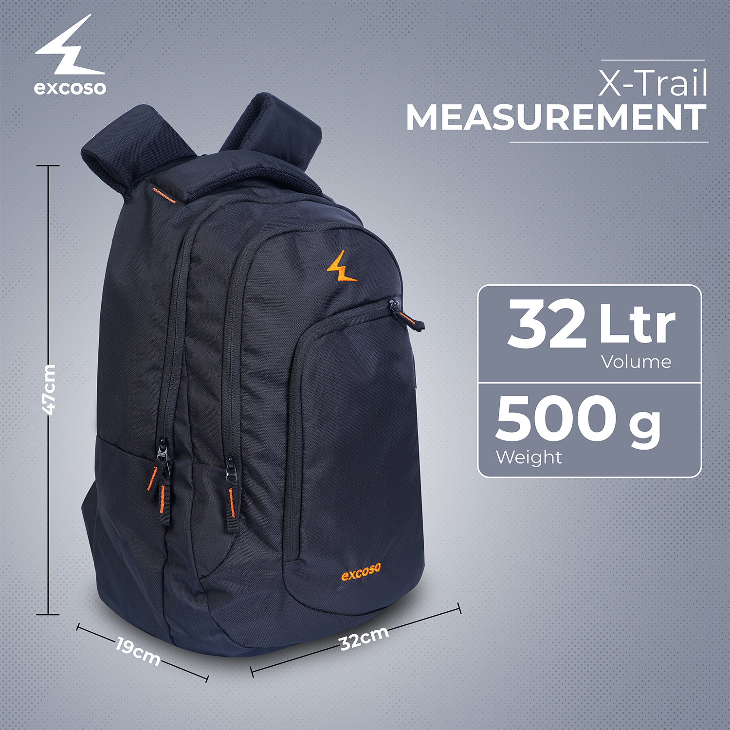 Excoso Office Bags Back pack Polyester Black_4