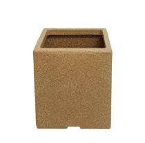 A One Green Plastic Cubo Pot Planter Sand Stone_0