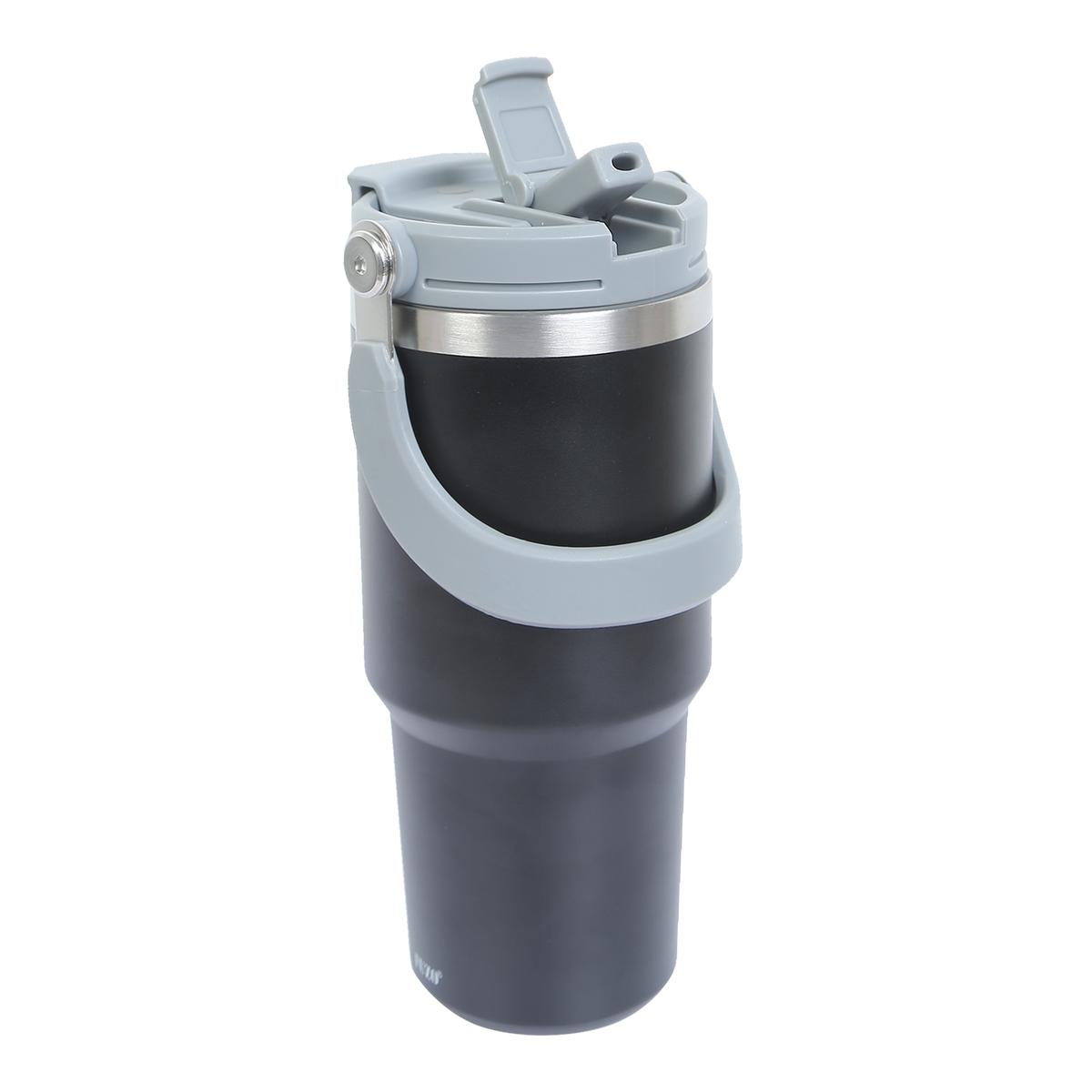 FUZO 750 mL Thanos Stainless Steel Black and Grey Flask Bottle_1