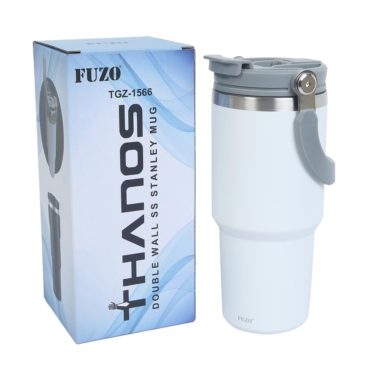 FUZO 750 mL Thanos Stainless Steel Black and Grey Flask Bottle_4