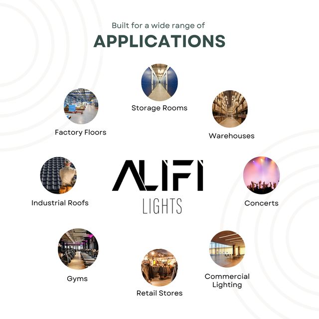 Alifi Lights 150 W Cool White 6500 K IP65 18000 Lumen ALFHBG150 High Bay Light_3