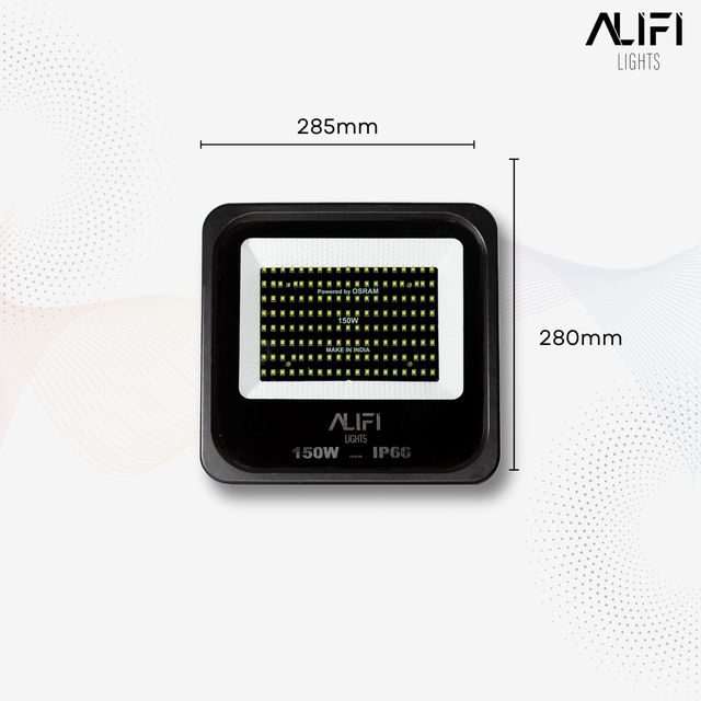 Alifi Lights 150 W Cool White IP66 6 kV 18000 Lumen ALFFLG150 LED Flood Lights_1