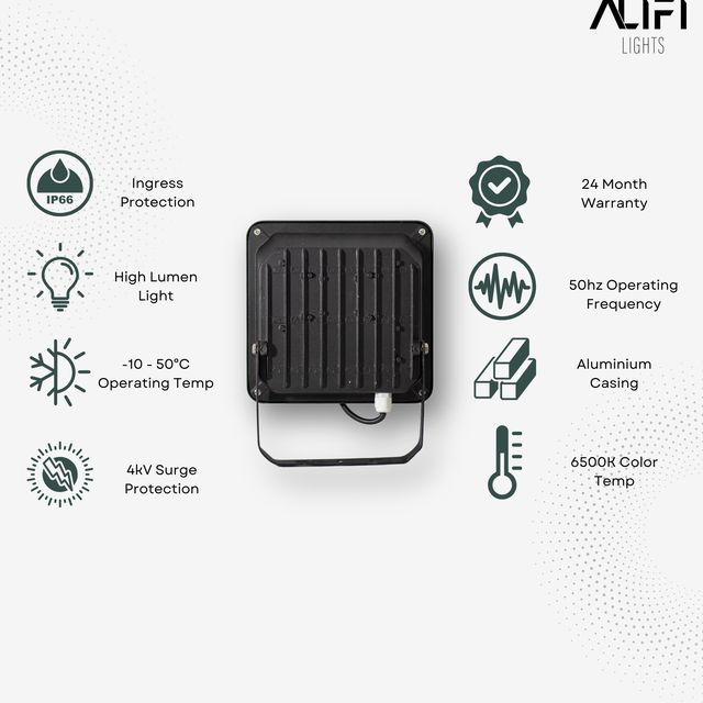 Alifi Lights 60 W Cool White IP66 4 kV 7200 Lumen ALFFLSD60S LED Flood Lights_2