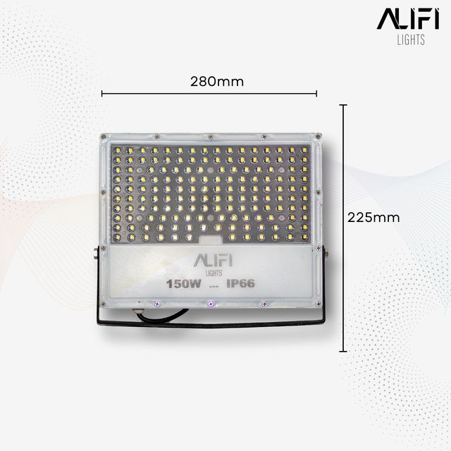Alifi Lights 150 W Cool White IP66 6 kV 18000 Lumen ALFFLL150S LED Flood Lights_1