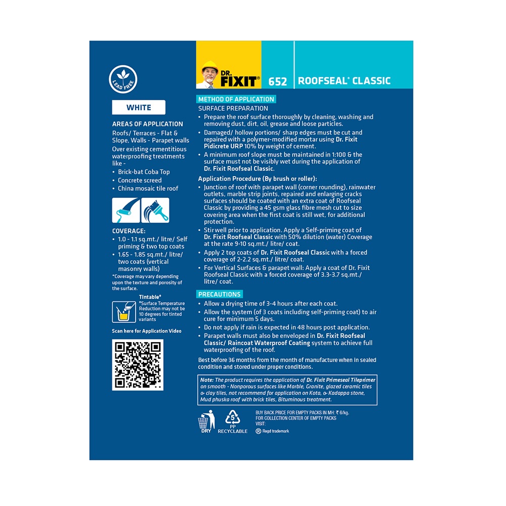 Dr.FIXIT 652 ROOFSEAL CLASSIC Waterproofing Chemical in Litre_1