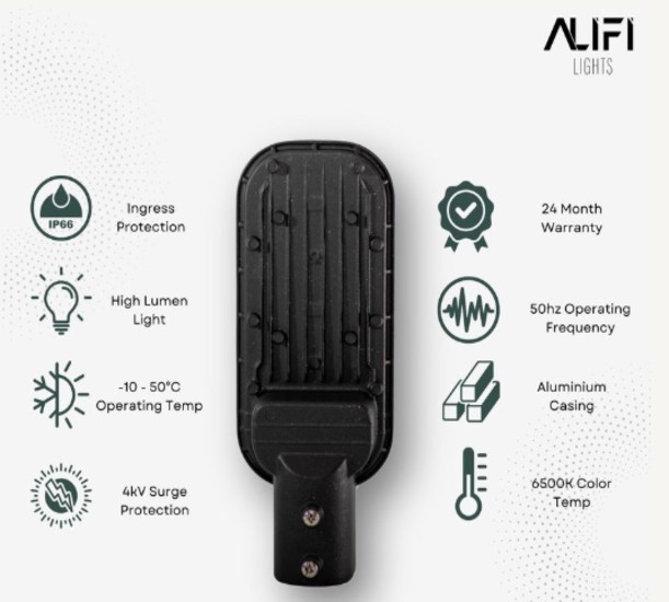 Alifi Lights 30 W Cool White IP66 4 kV LED Street Lights_2
