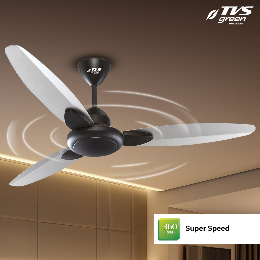 TVS GREEN Nova 1200 mm 3 Blades 35 W Grey Espresso Ceiling Fans_2