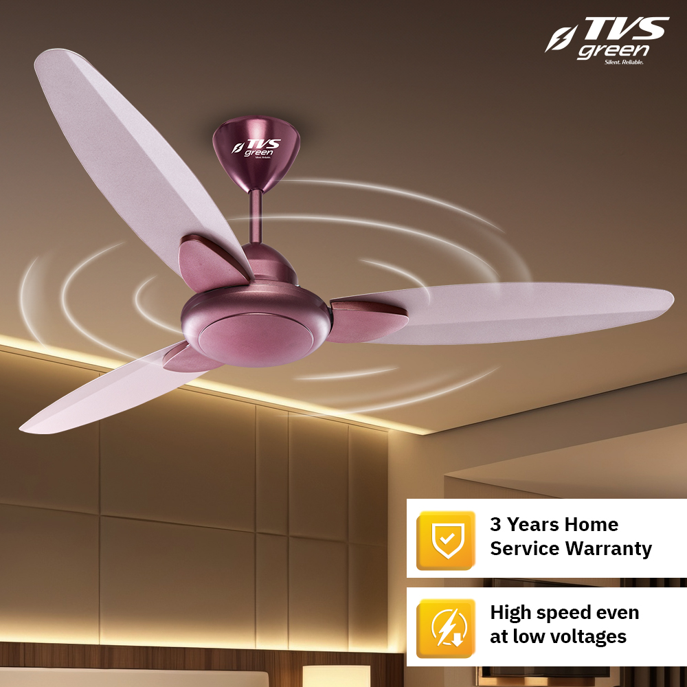 TVS GREEN Nova 1200 mm 3 Blades 35 W Purple petal Ceiling Fans_2