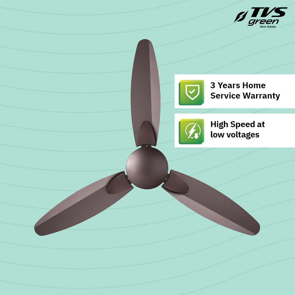 TVS GREEN Eternia 1200 mm 3 Blades 36 W Mink Brown Ceiling Fans_1