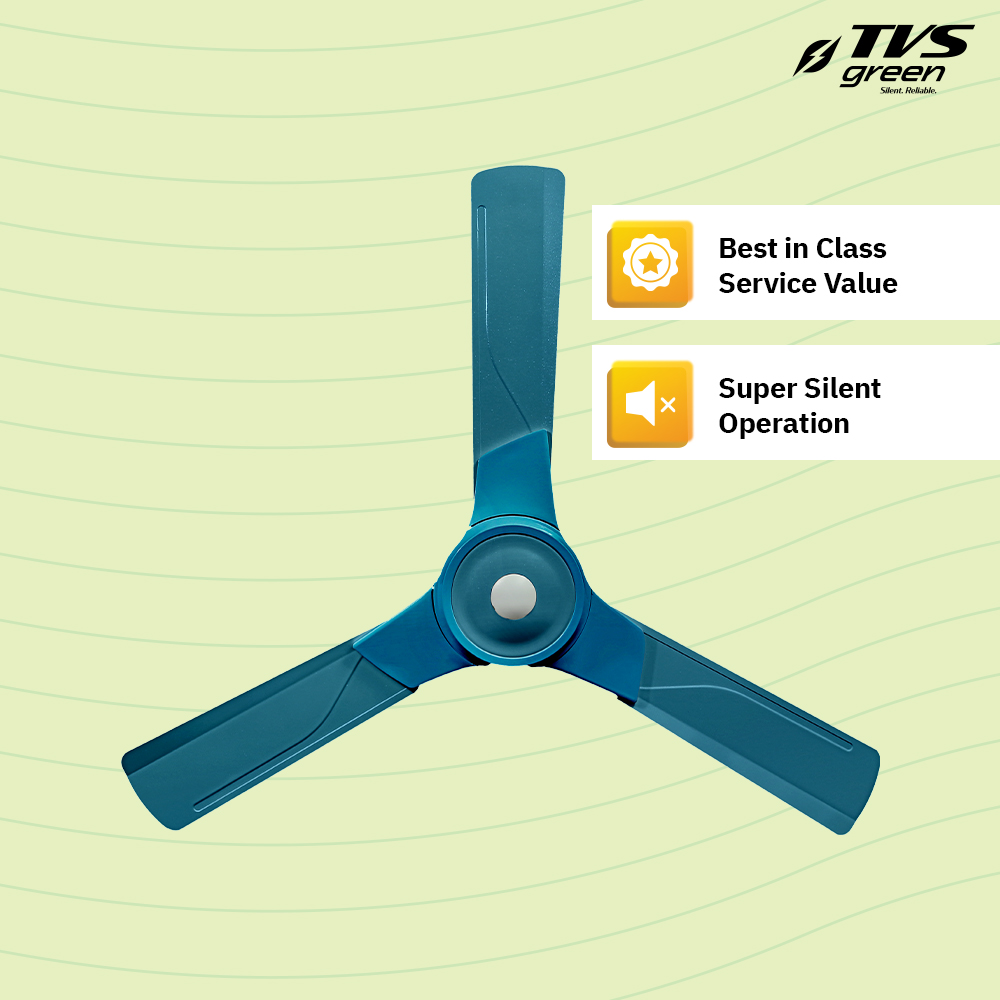 TVS GREEN Lena 1200 mm 3 Blades 35 W Lagoon Blue Ceiling Fans_1