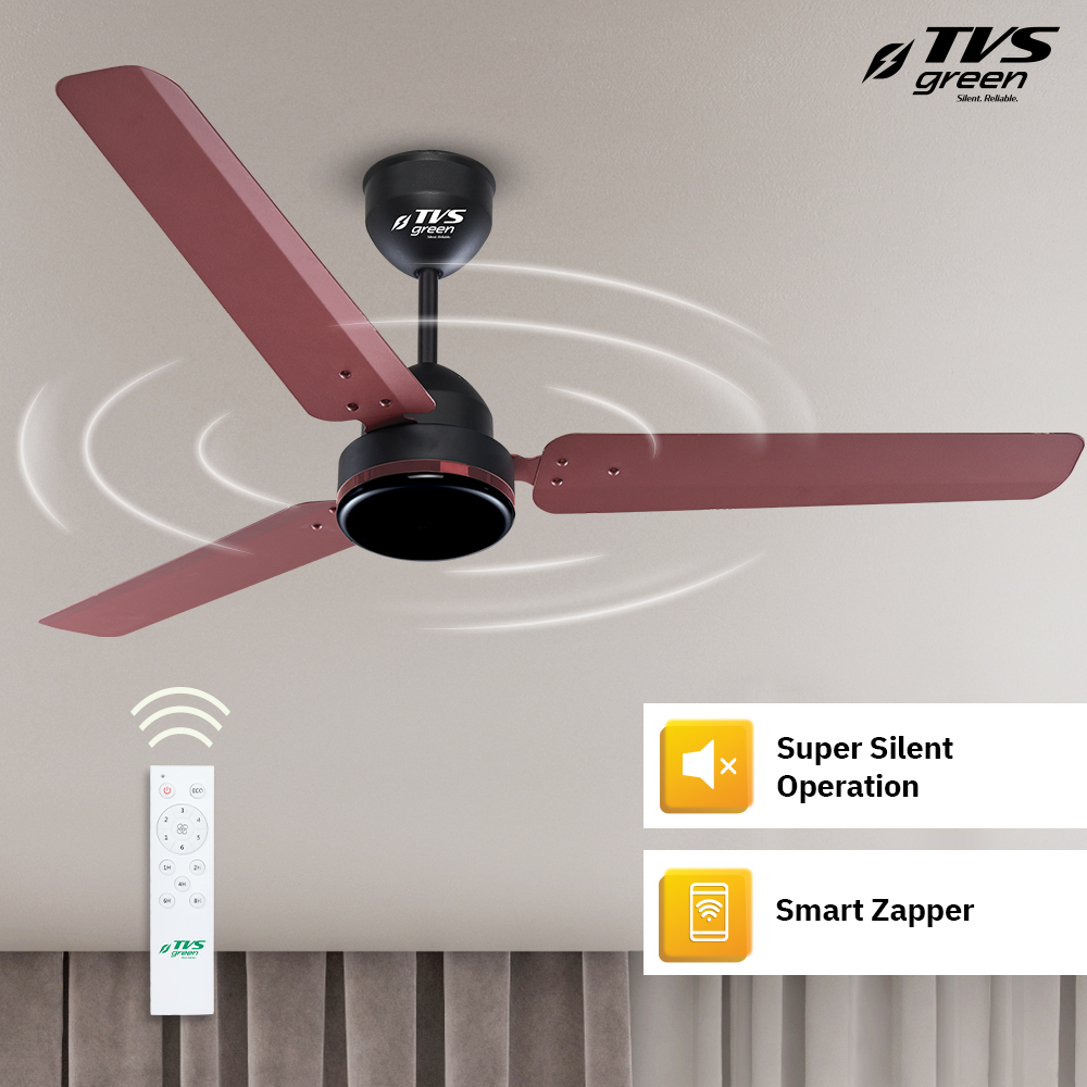 TVS GREEN Mini Marvel 1200 mm 3 Blades 39 W Burgundy Ceiling Fans_2
