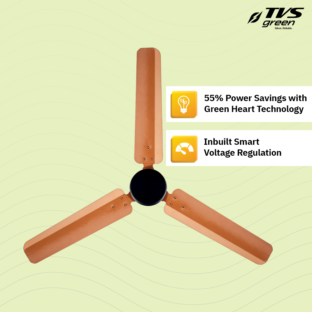 TVS GREEN Mini Marvel 1200 mm 3 Blades 39 W Copper Ceiling Fans_1