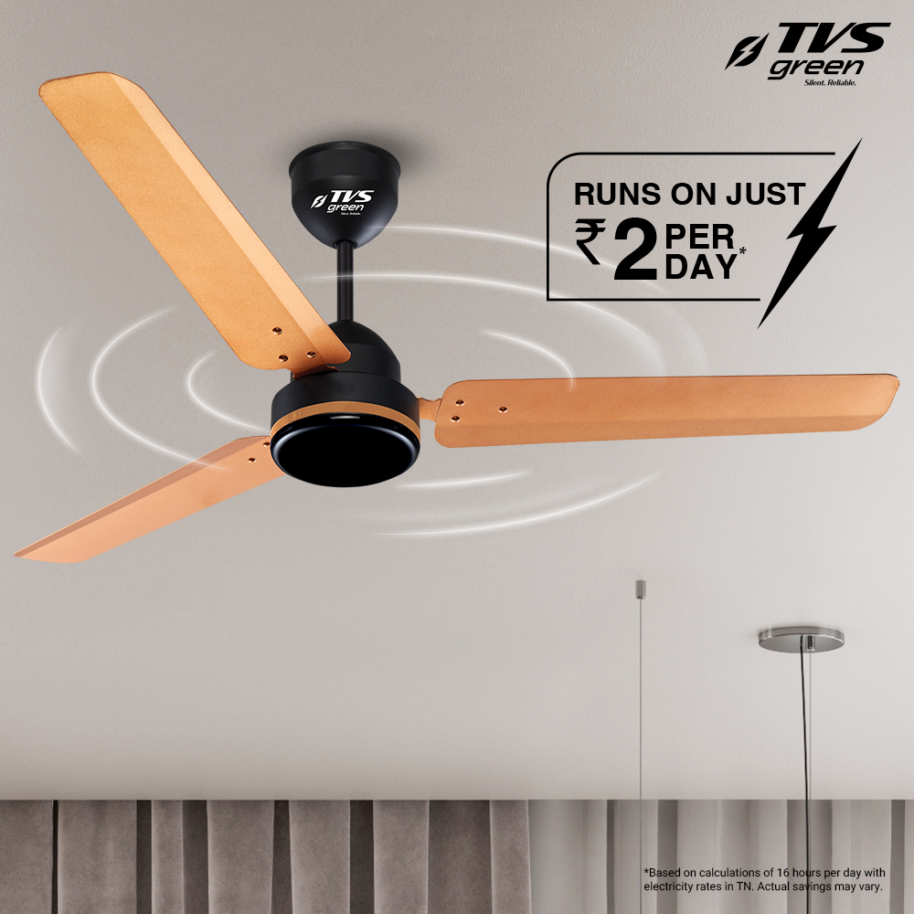 TVS GREEN Mini Marvel 1200 mm 3 Blades 39 W Copper Ceiling Fans_2