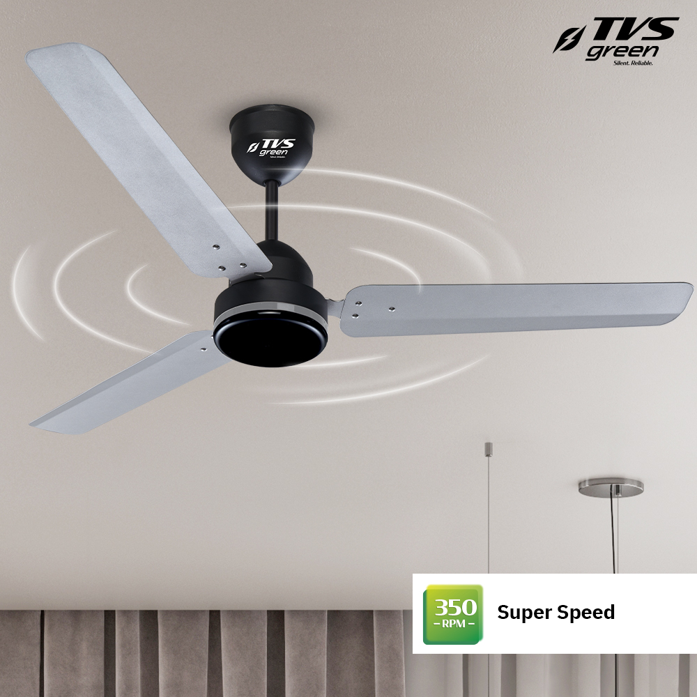 TVS GREEN Mini Marvel 1200 mm 3 Blades 39 W Metal Grey Ceiling Fans_2