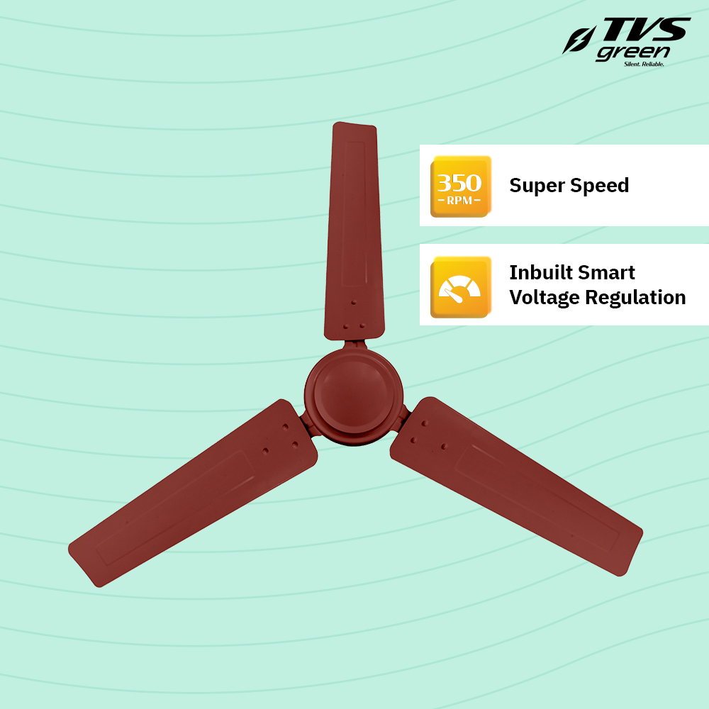 TVS GREEN Power Saver Neo 1200 mm 3 Blades 33 W Baker Brown Ceiling Fans_1