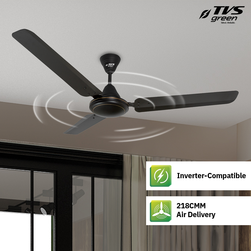 TVS GREEN Celia 1200 mm 3 Blades 39 W Brown Ceiling Fans_2