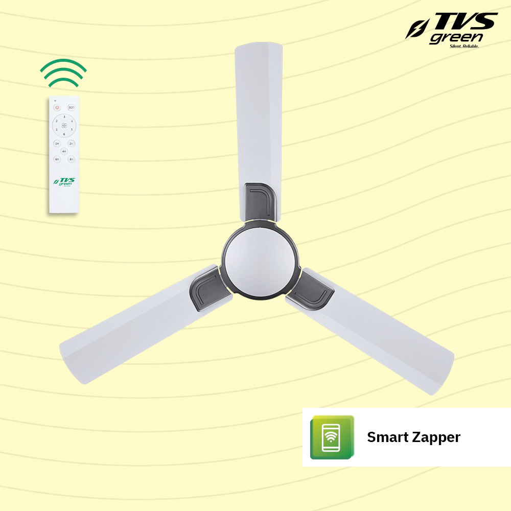 TVS GREEN Sapphire 1200 mm 3 Blades 35 W Smoky White Ceiling Fans_2