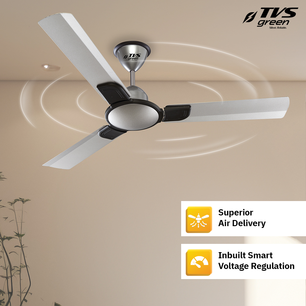 TVS GREEN Sapphire 1200 mm 3 Blades 35 W Grey Espresso Ceiling Fans_1