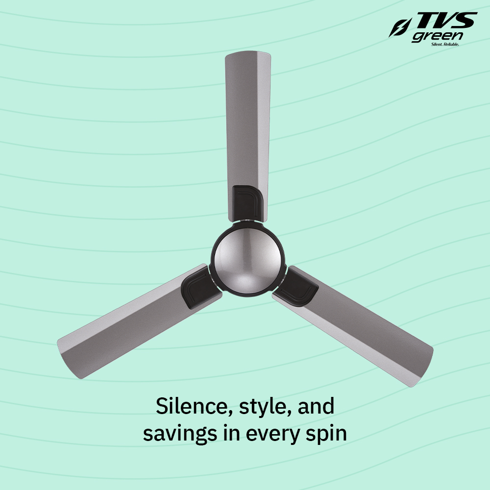 TVS GREEN Sapphire 1200 mm 3 Blades 35 W Grey Espresso Ceiling Fans_2