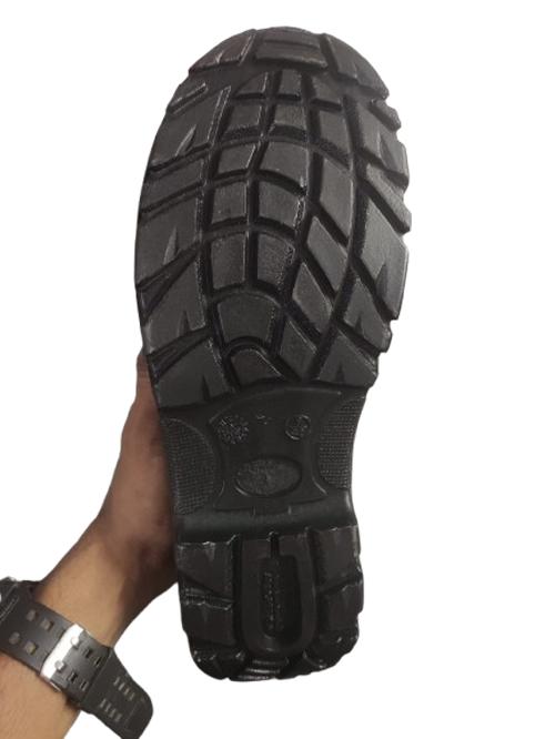 Genuine Leather Steel Toe Safety Shoes Black_3