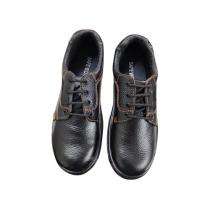 Genuine Leather Steel Toe Safety Shoes Black_0