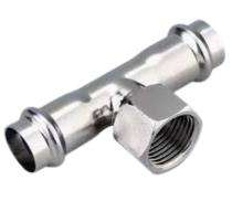 ALFAPRESS Stainless Steel Equal Tees 22 mm_0