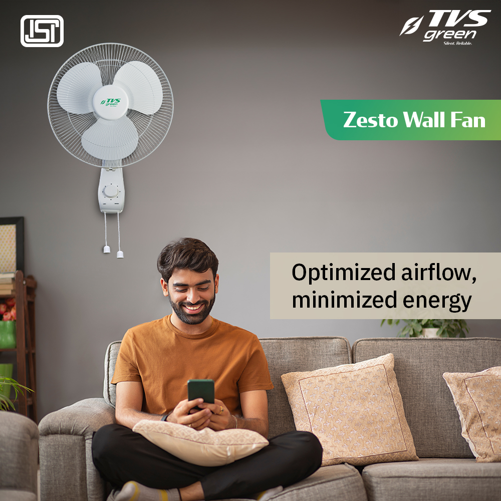 TVS GREEN ZESTO 400 mm 3 Blades Wall Fan_2