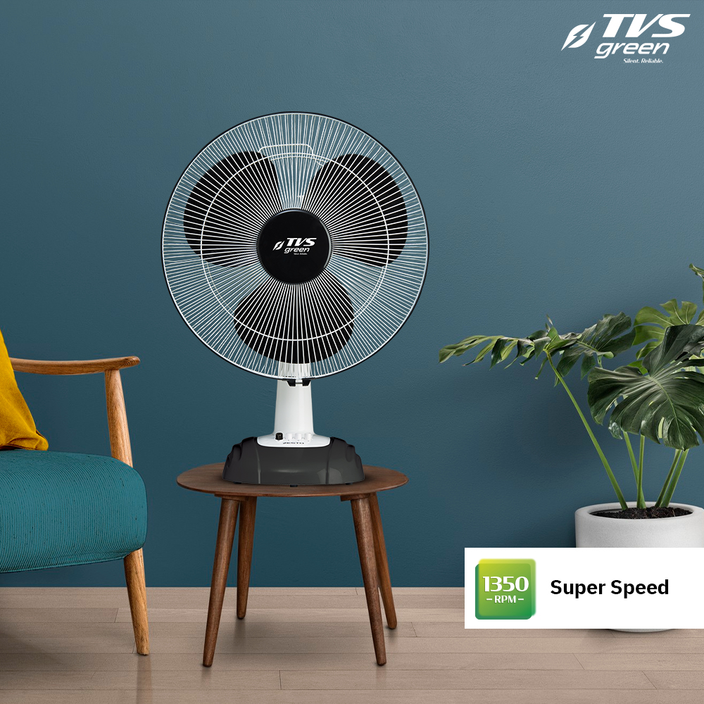 TVS GREEN ZESTO 400 mm 3 Blades Black Table Fan_1