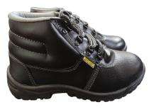 Synthetic Leather Steel Toe Safety Shoes Black_0