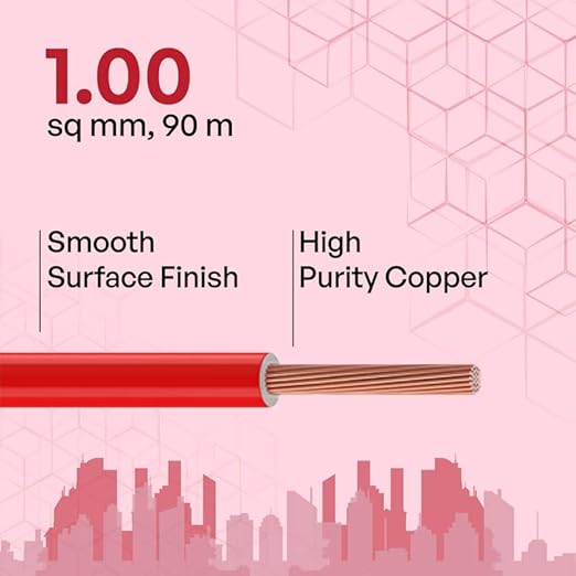 Etira 1 sqmm FR Electric Wire Red 90 m_1