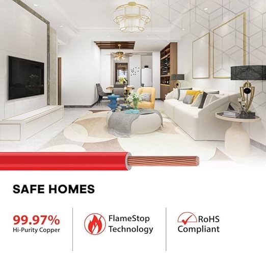 Etira 2.5 sqmm FR Electric Wire Red 90 m_2