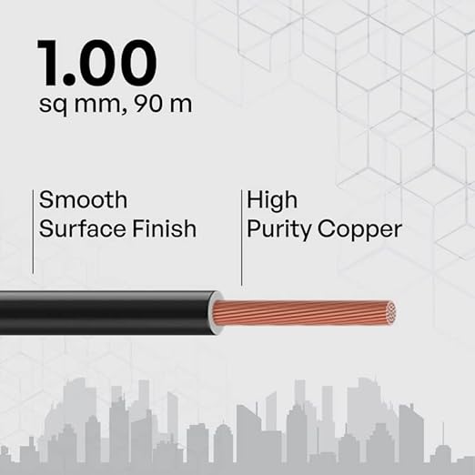 Etira 1 sqmm FR Electric Wire Black 90 m_1