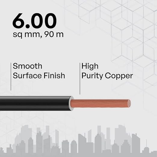 Etira 6 sqmm FR Electric Wire Black 90 m_1