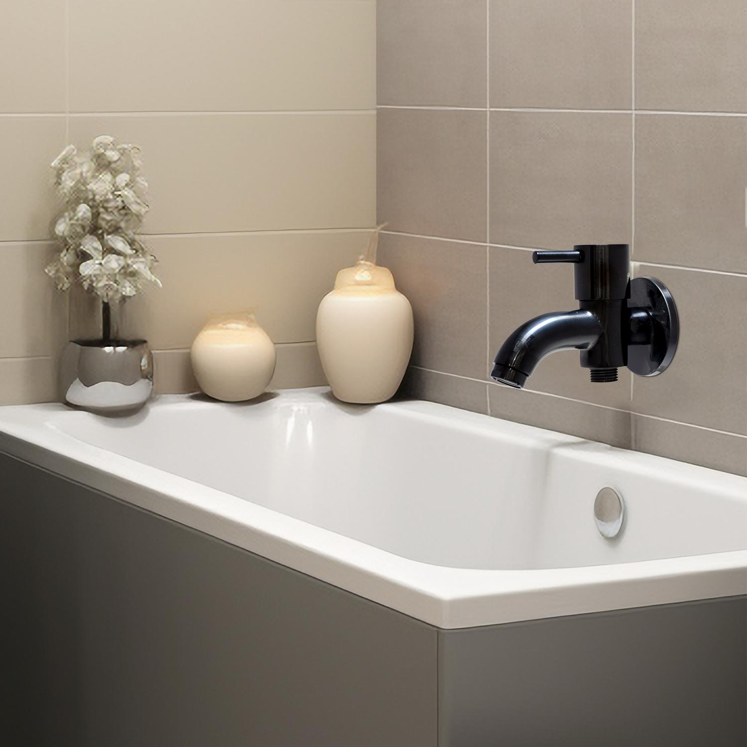 D&B Bathware 15 mm Brass Taps Chrome Finish 2 Way Tap (Beast Black)_4