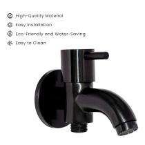 D&B Bathware 15 mm Brass Taps Chrome Finish 2 Way Tap (Beast Black)_0