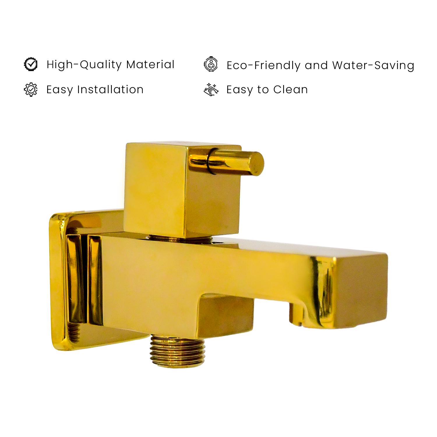 D&B Bathware 15 mm Brass Taps Chrome Finish ALLORA - 2 WAY TAP - GOLD_4