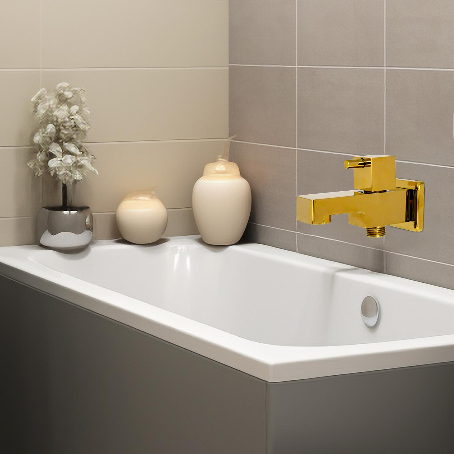 D&B Bathware 15 mm Brass Taps Chrome Finish ALLORA - 2 WAY TAP - GOLD_3