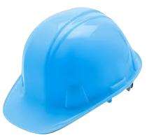 Polymak Plastic Sky Blue Ratchet Safety Helmets_0