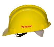Polymak Plastic Yellow Ratchet Safety Helmets_0