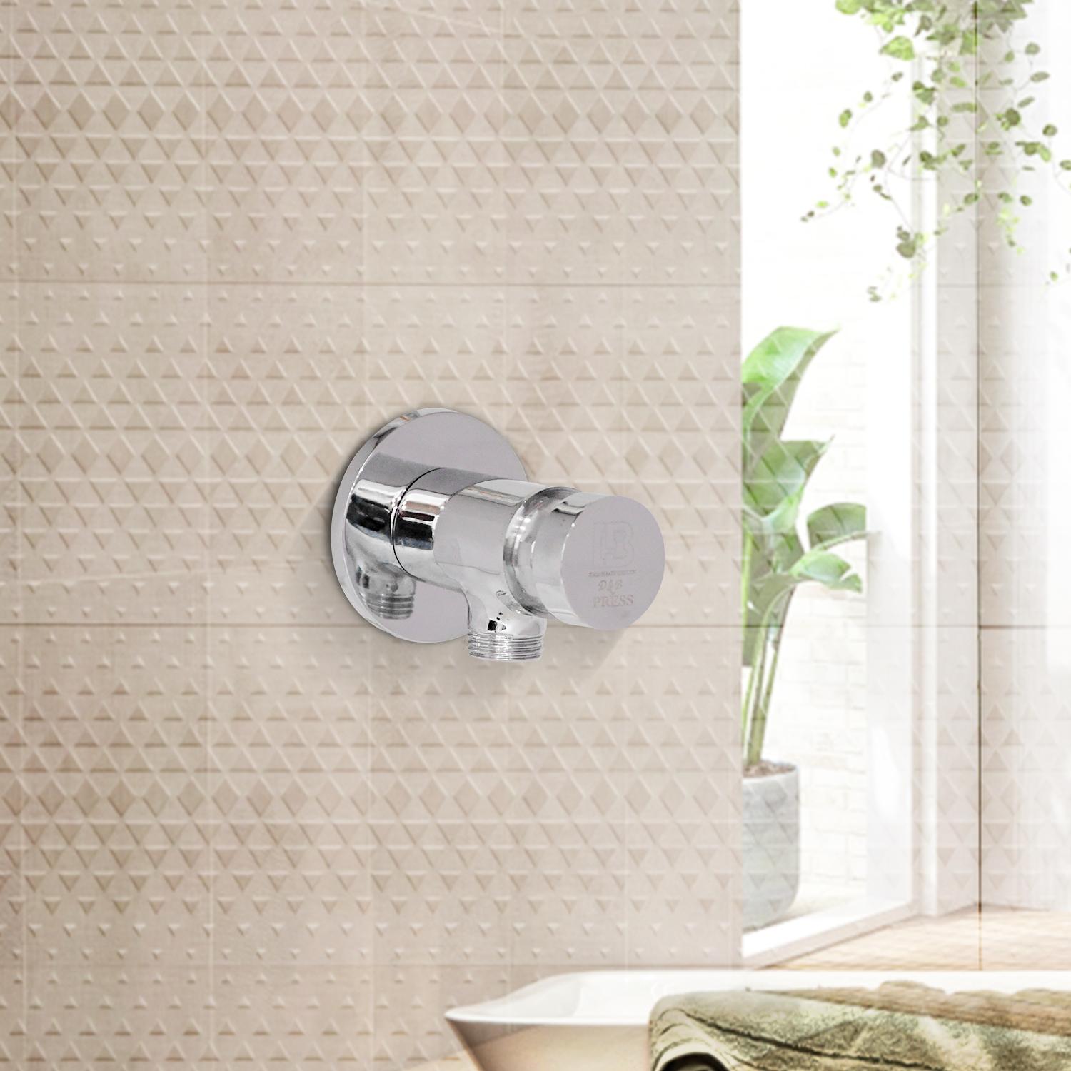 D&B Bathware Polished Angle Valve Faucet Pressmatic_1